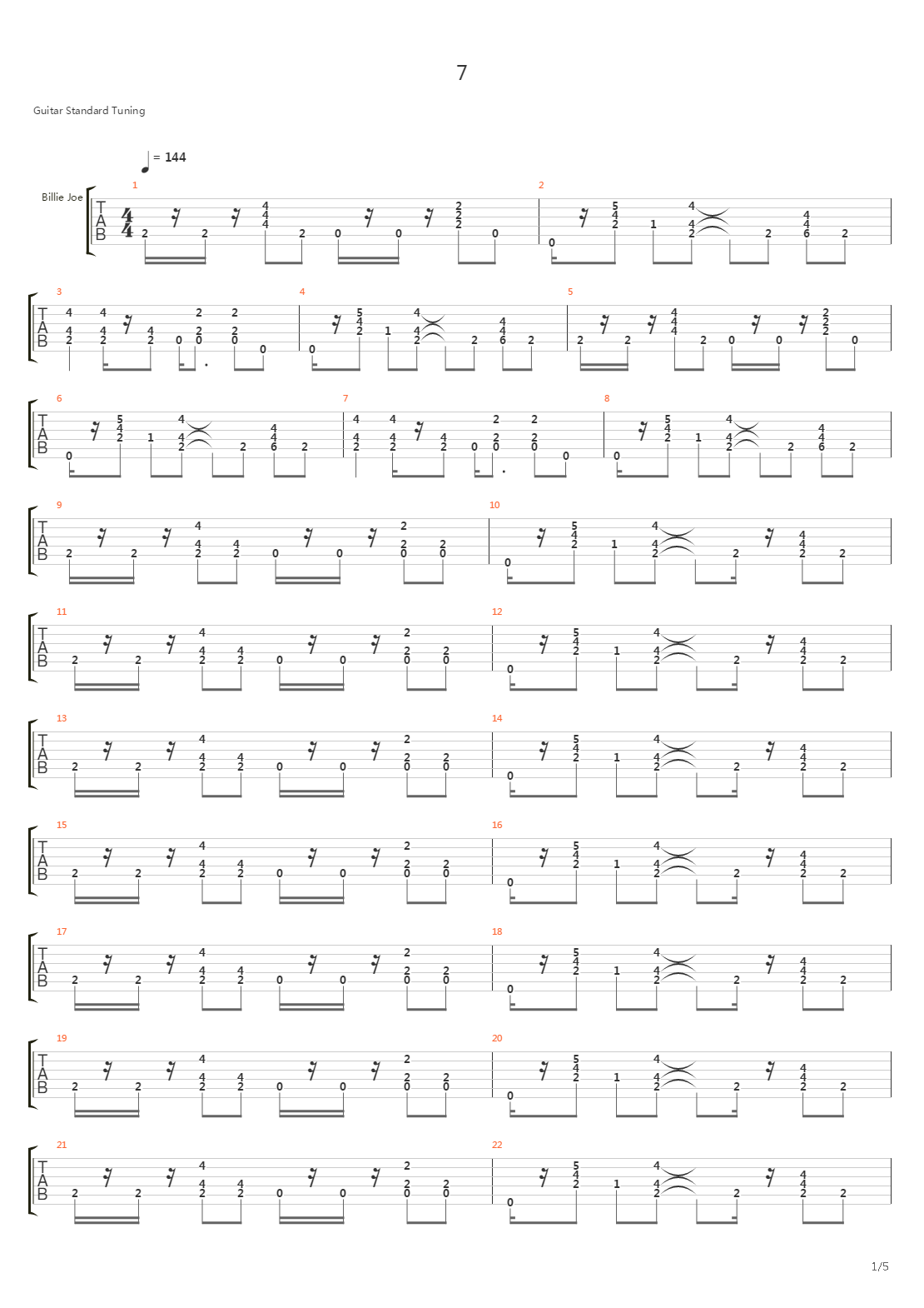 16吉他谱