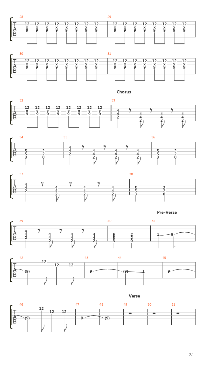 B12吉他谱