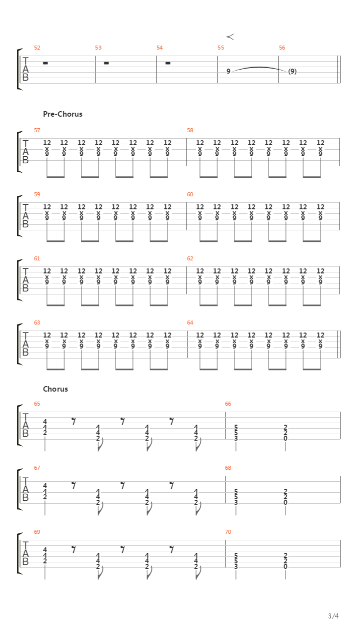 B12吉他谱