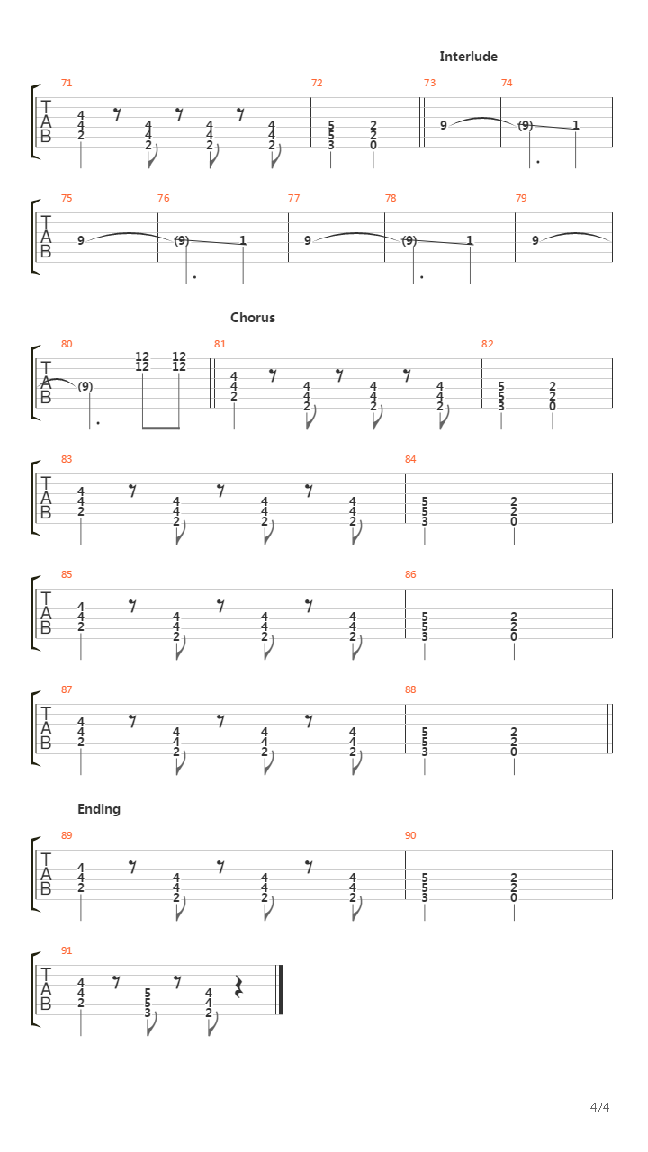 B12吉他谱