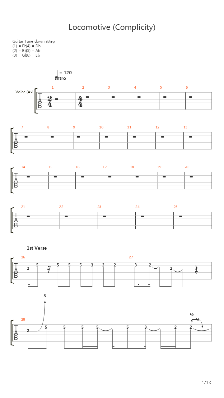 Locomotive (Complicity)吉他谱