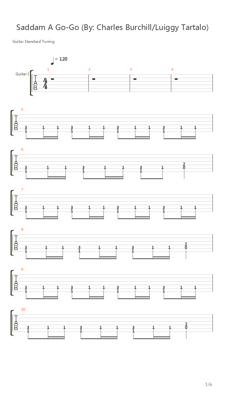 Saddam A Go-Go吉他谱