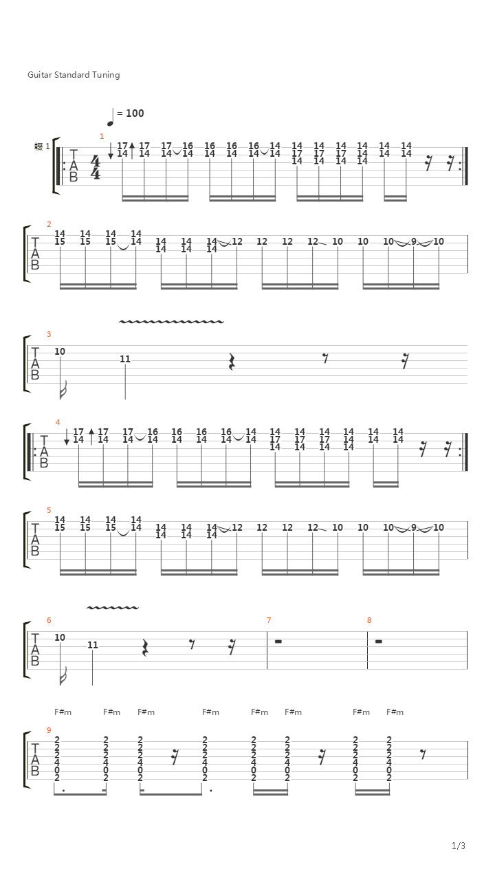 Elfida吉他谱