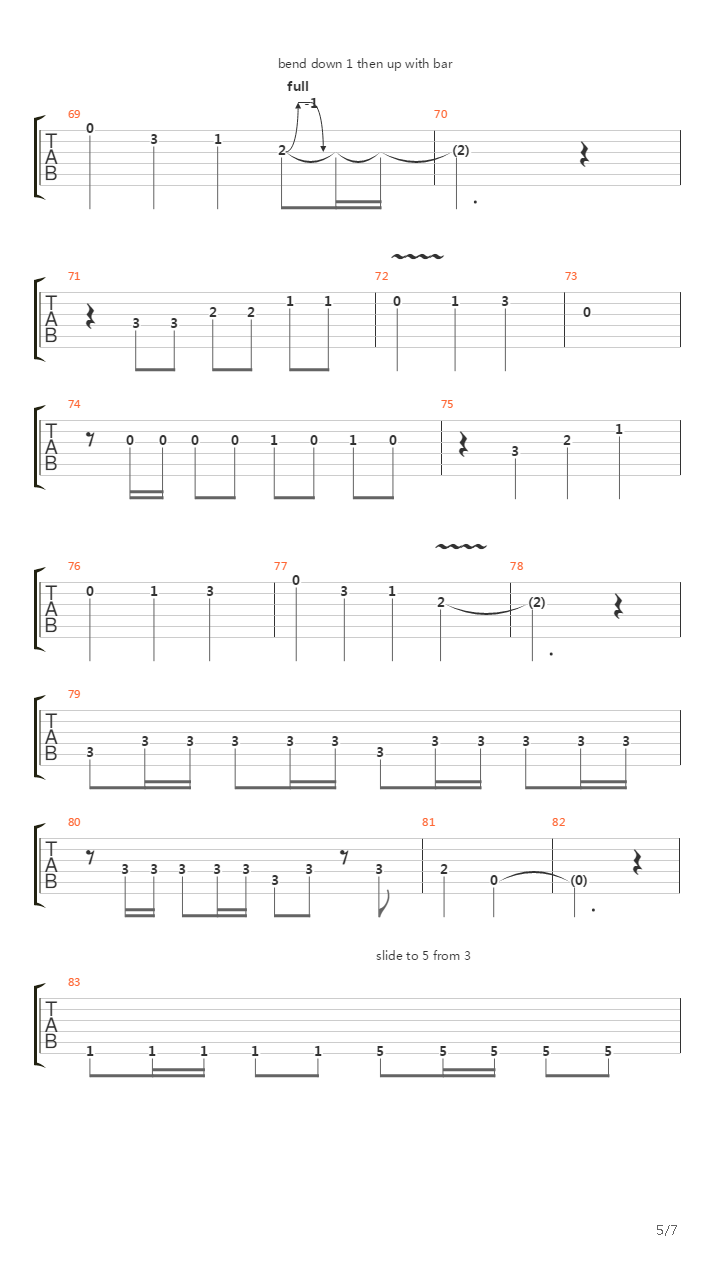 Apache吉他谱