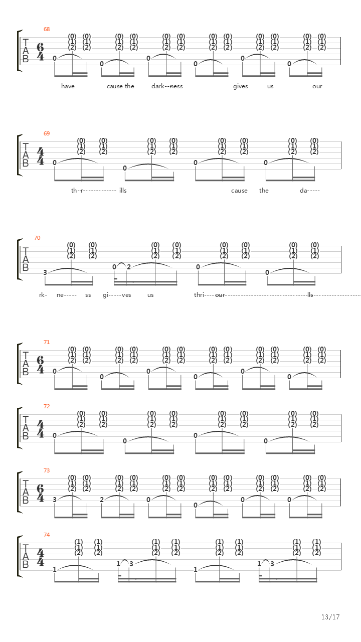 Three Shades Of Black吉他谱