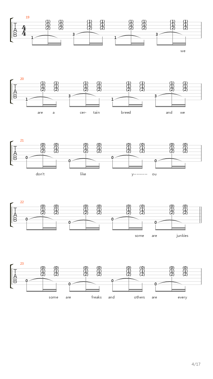 Three Shades Of Black吉他谱