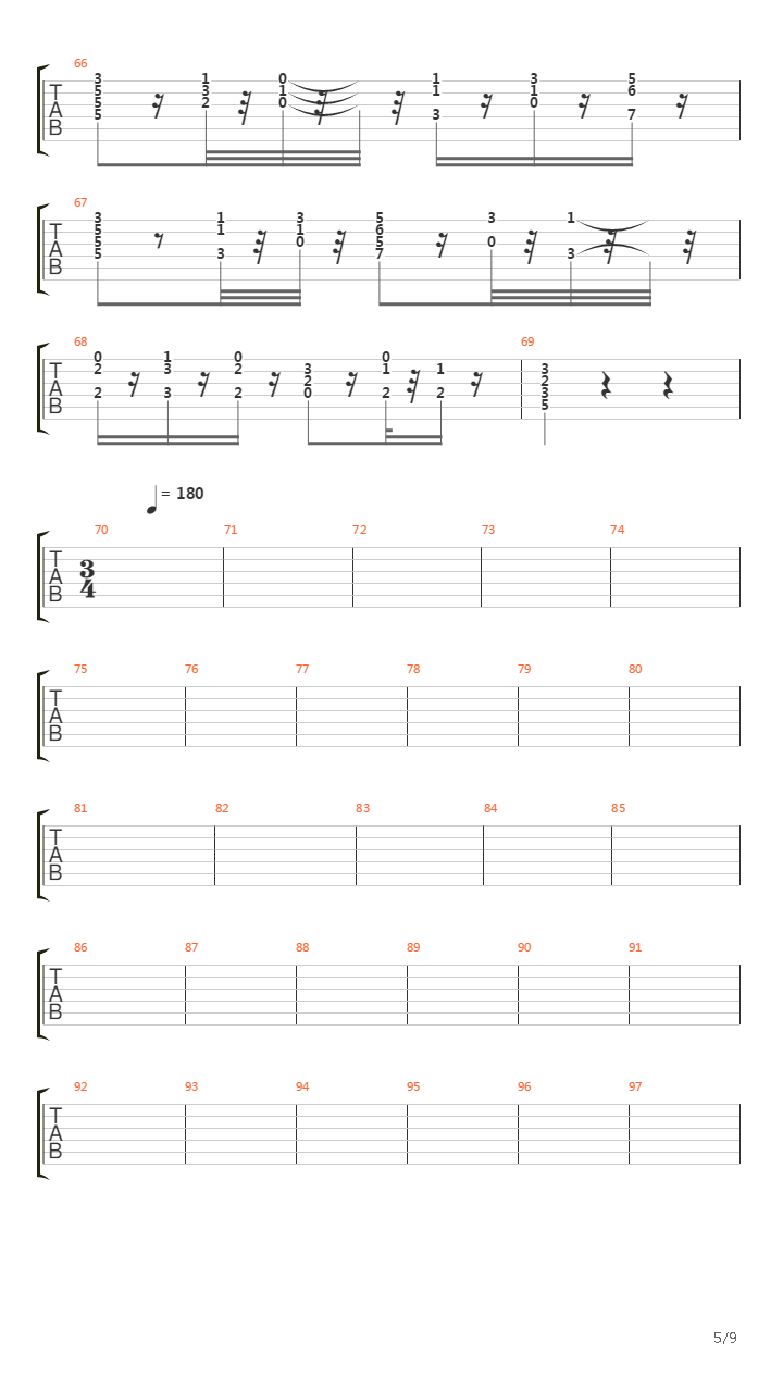 Pirates Of The Carribean Full Fingering Rearranged!吉他谱