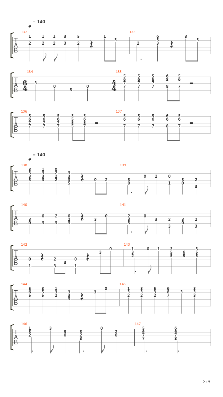 Pirates Of The Carribean Full Fingering Rearranged!吉他谱