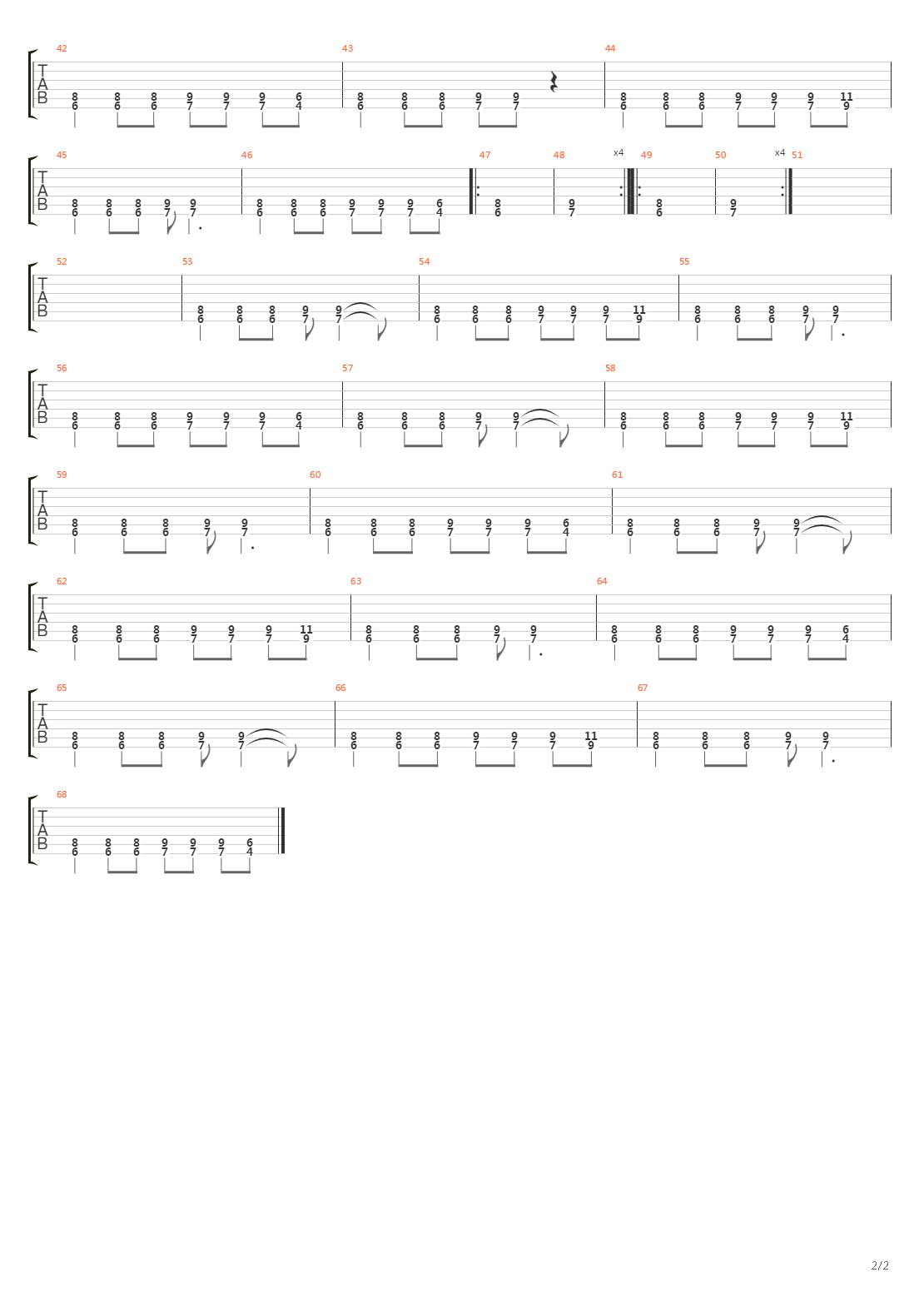 Bertaraf Et(Standar E)吉他谱