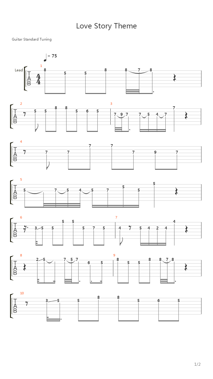 Love Story Theme吉他谱