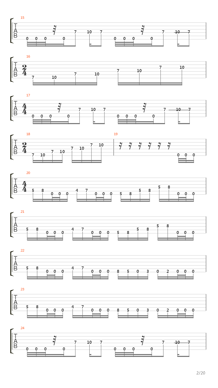 The Legend Of The Rent Was Way Hardcore吉他谱