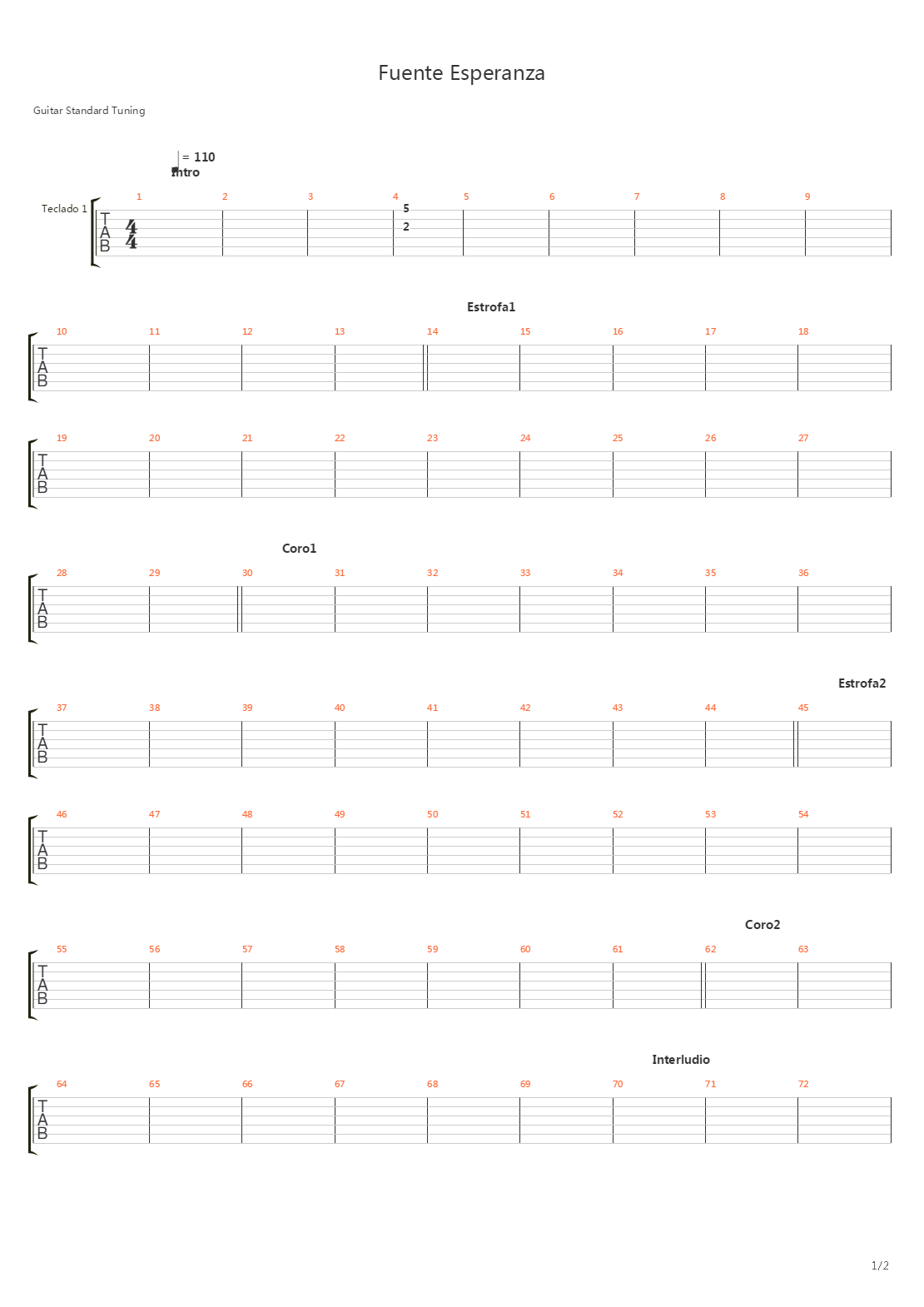 Fuente Esperanza吉他谱