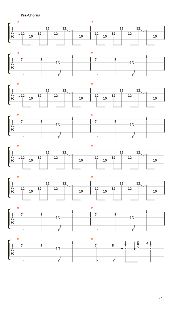 Narrow Road吉他谱