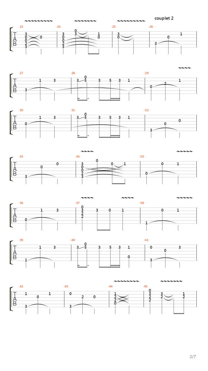 Des Adieux吉他谱