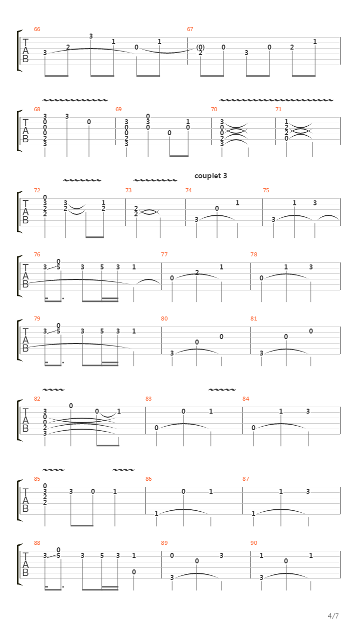 Des Adieux吉他谱