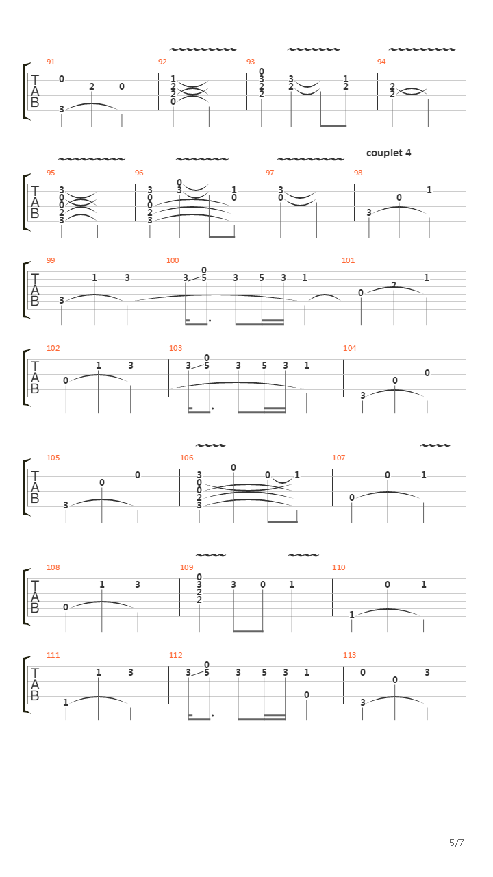 Des Adieux吉他谱