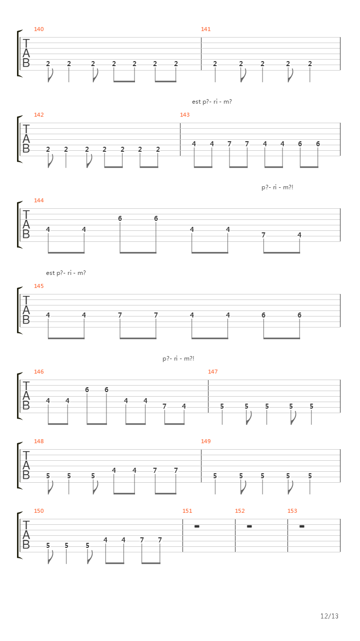 Stalag Tilt吉他谱