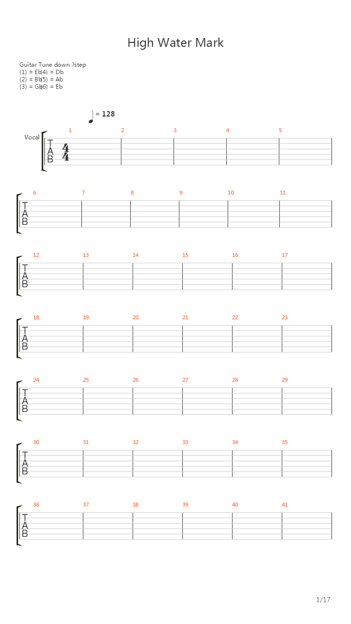 High Water Mark (Gettysburg 1863)吉他谱