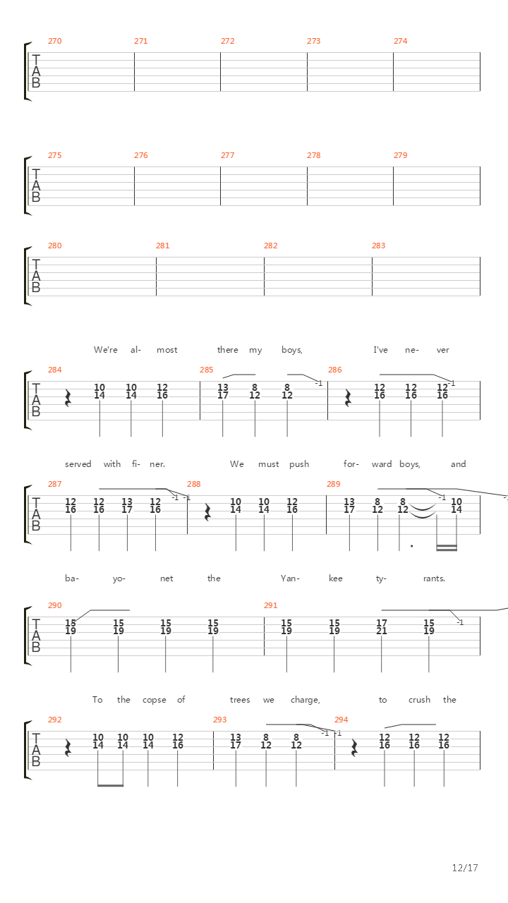High Water Mark (Gettysburg 1863)吉他谱