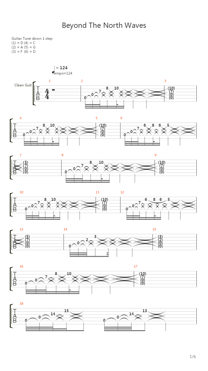 Beyond The Northern Waves Ver 2吉他谱