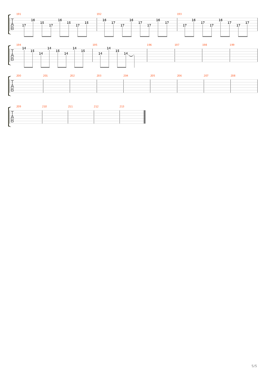 Rat Race吉他谱