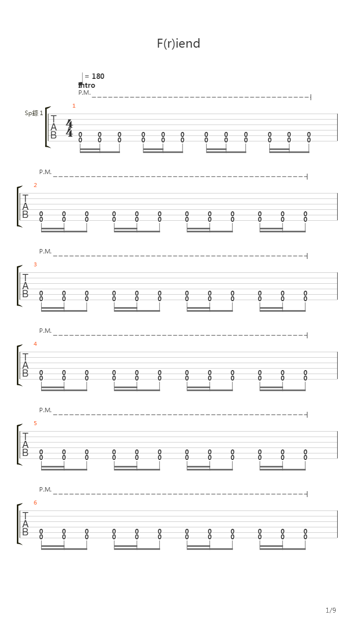 F(r)iend吉他谱