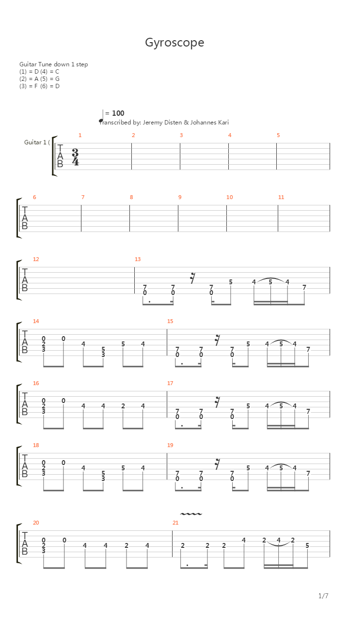 Gyroscope 2吉他谱