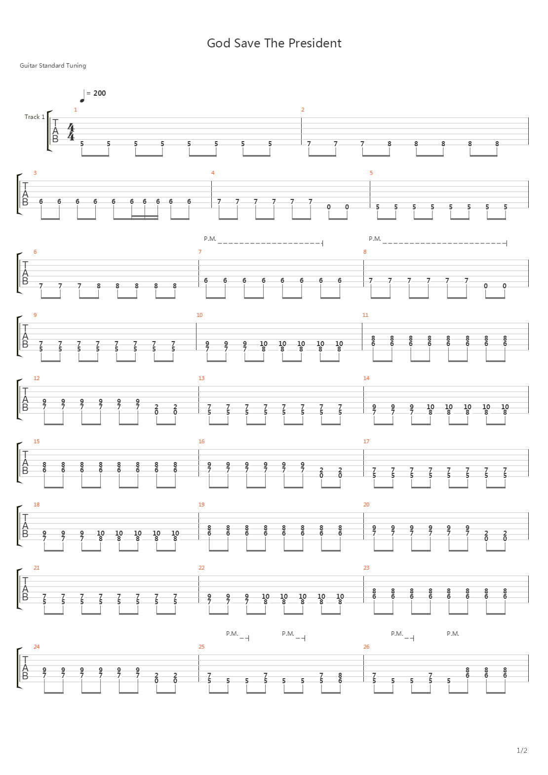 God Save The President吉他谱