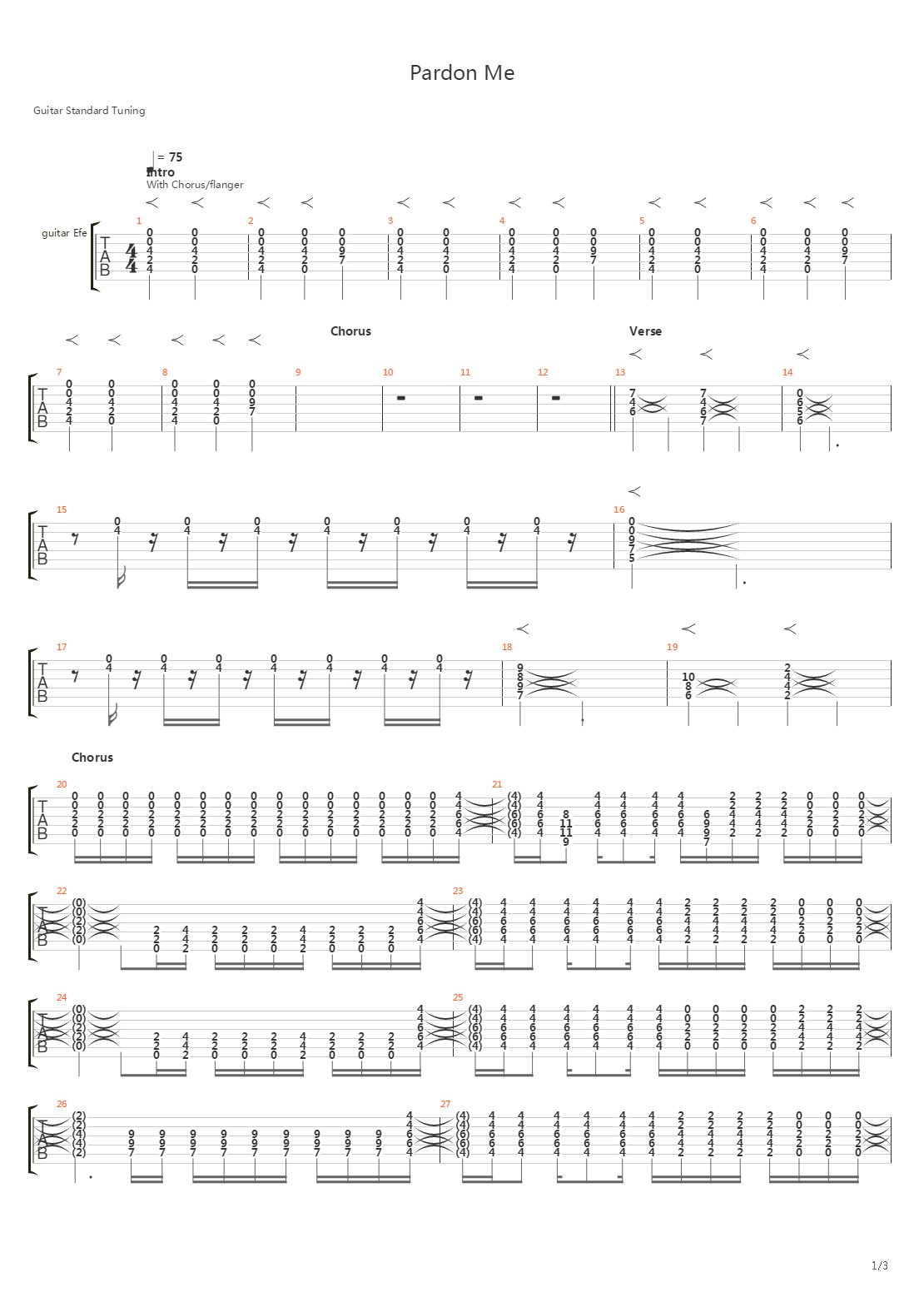 Pardon Me (Piano Edit)吉他谱