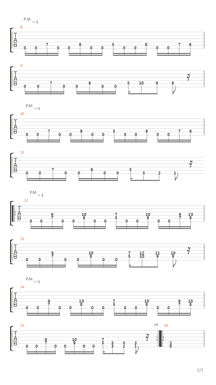 Experimental SongRiffs吉他谱