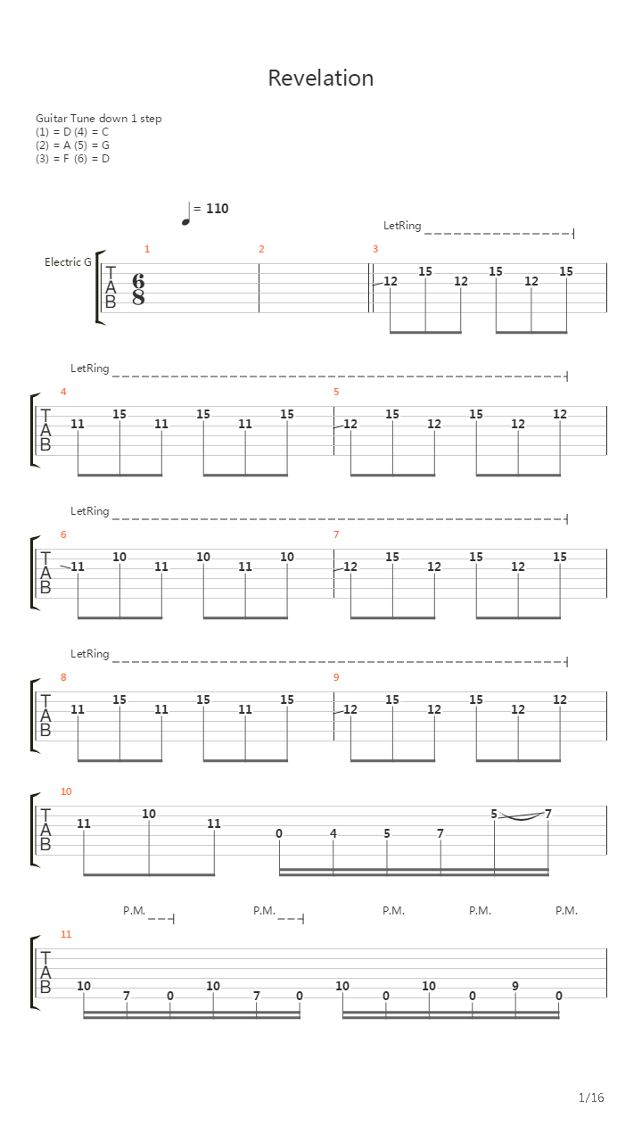 Revelation(1200)吉他谱