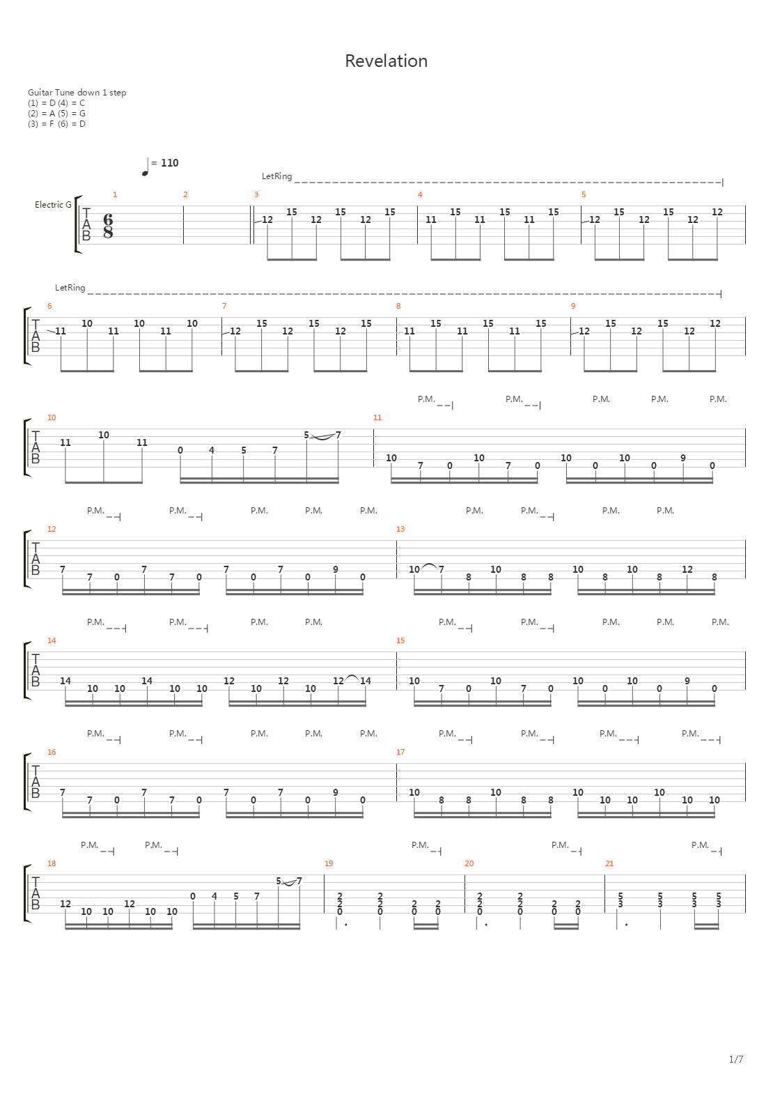 Revelation吉他谱