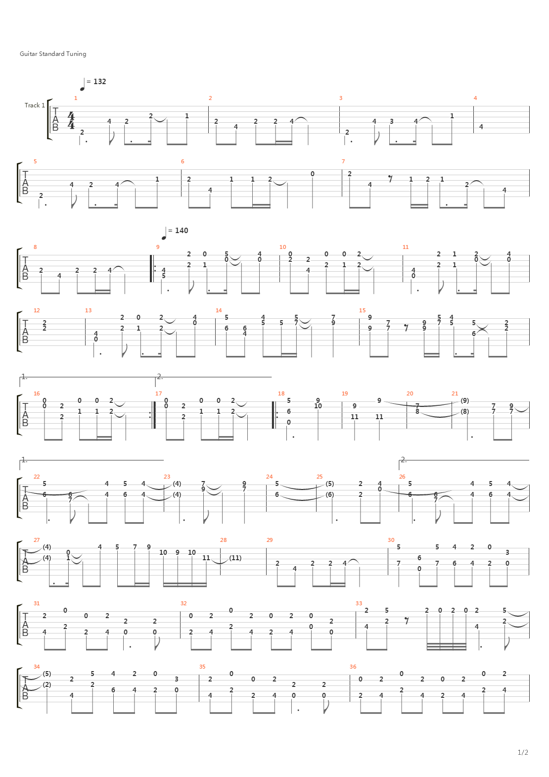 Chinese Tea吉他谱