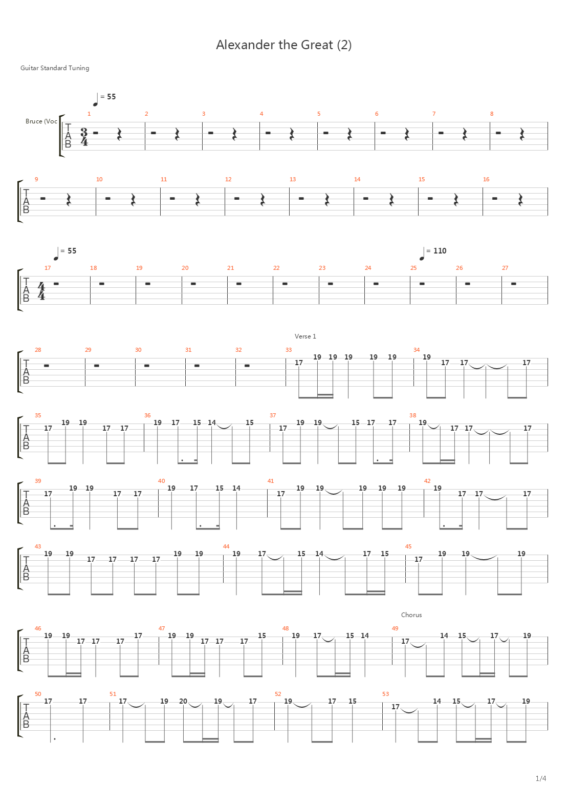 Alexander The Great - 2吉他谱