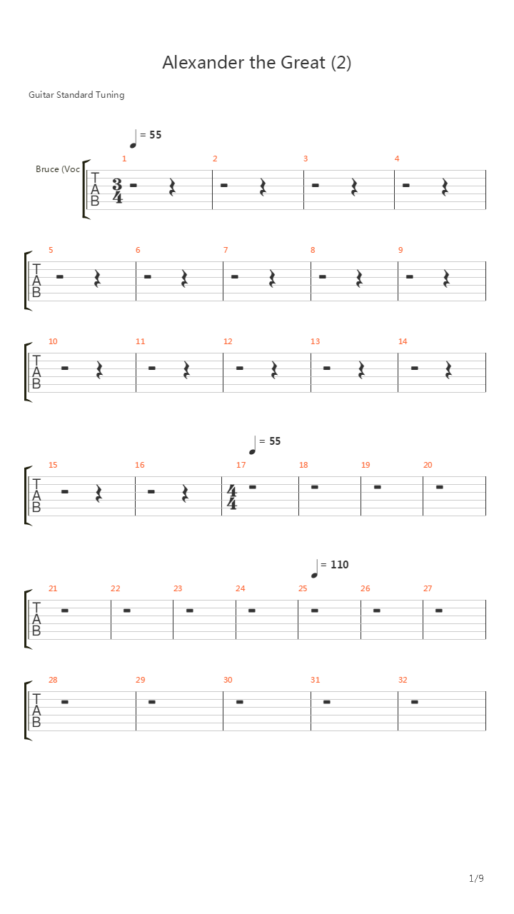 Alexander The Great - 2吉他谱