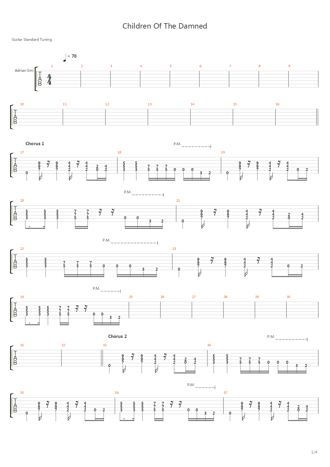 Children Of The Damned吉他谱
