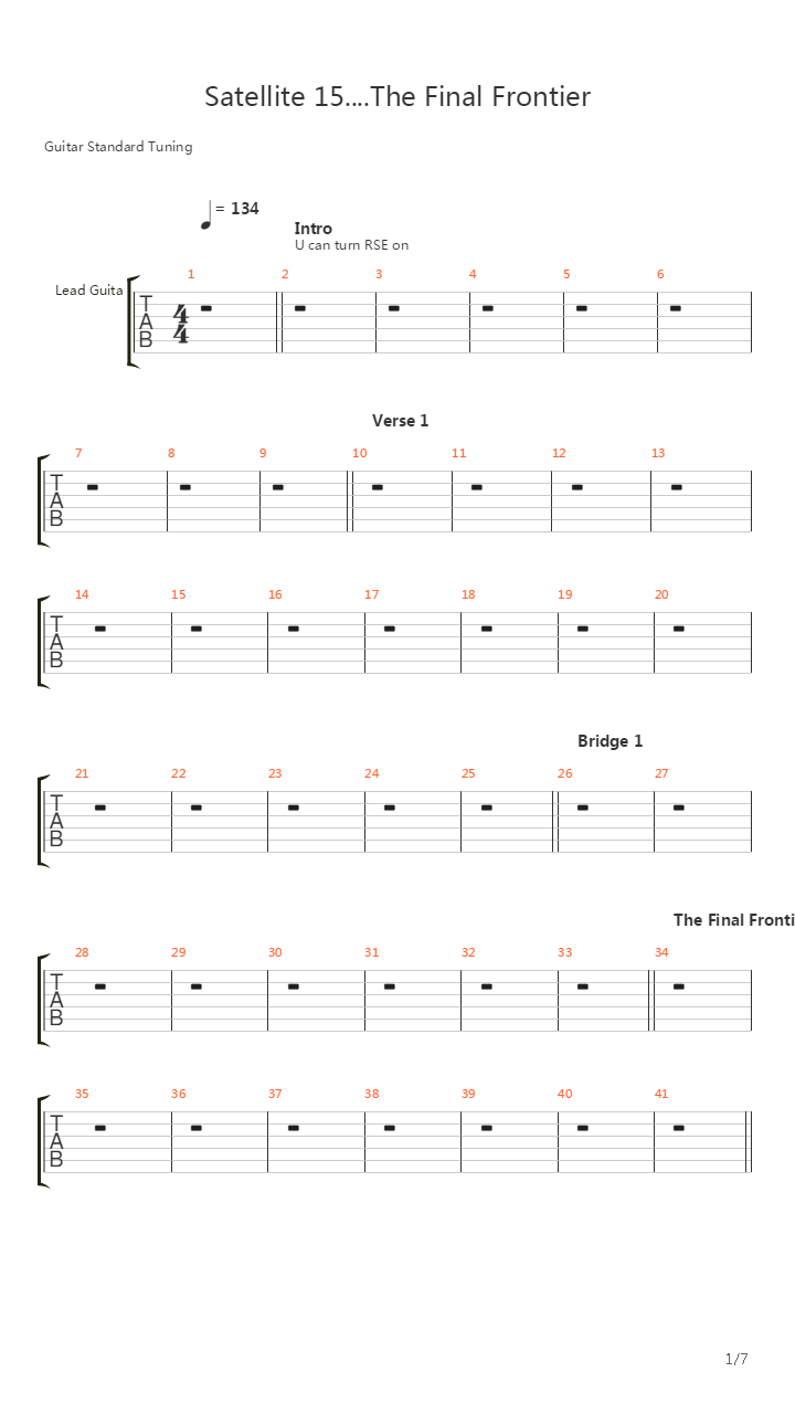 Satellite 15...The Final Frontier吉他谱