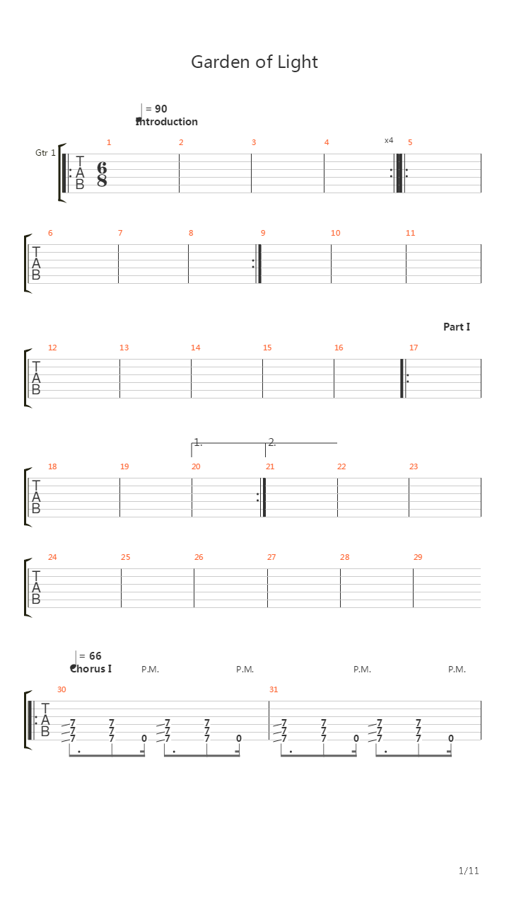 Garden Of Light吉他谱