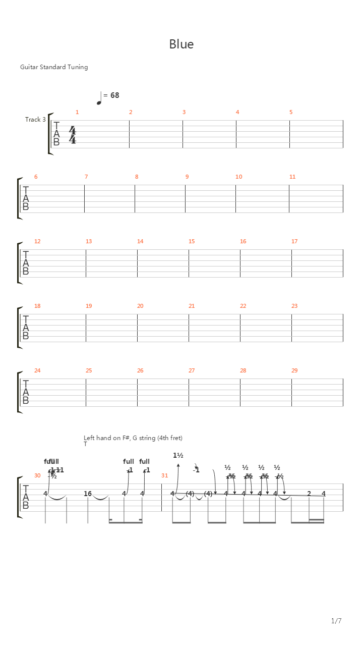 Blue吉他谱