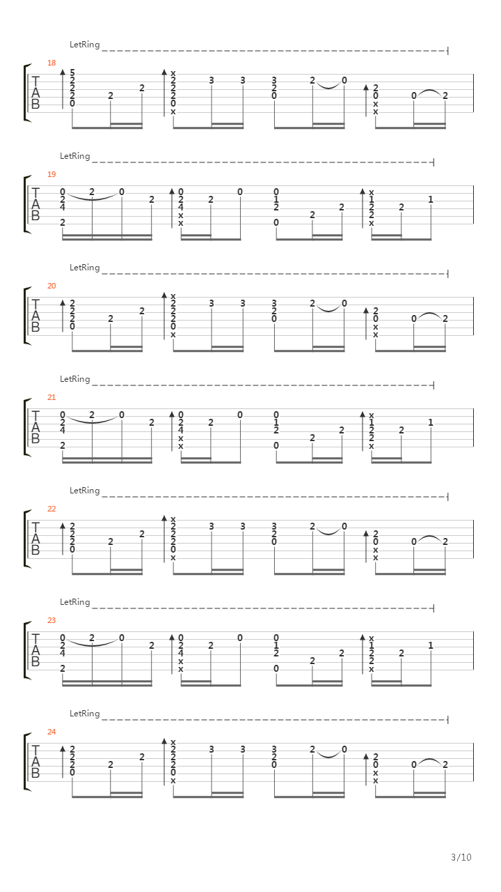 Trumpets (Fingerstyle Tab)吉他谱