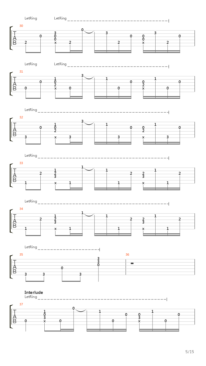 Details In The Fabric吉他谱