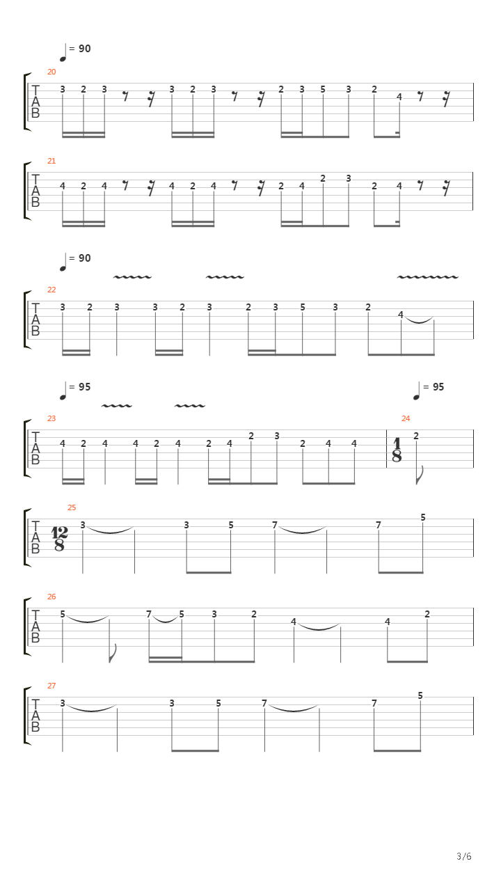 Sons Of Skyrim Metal Version (Standard Tuning)吉他谱