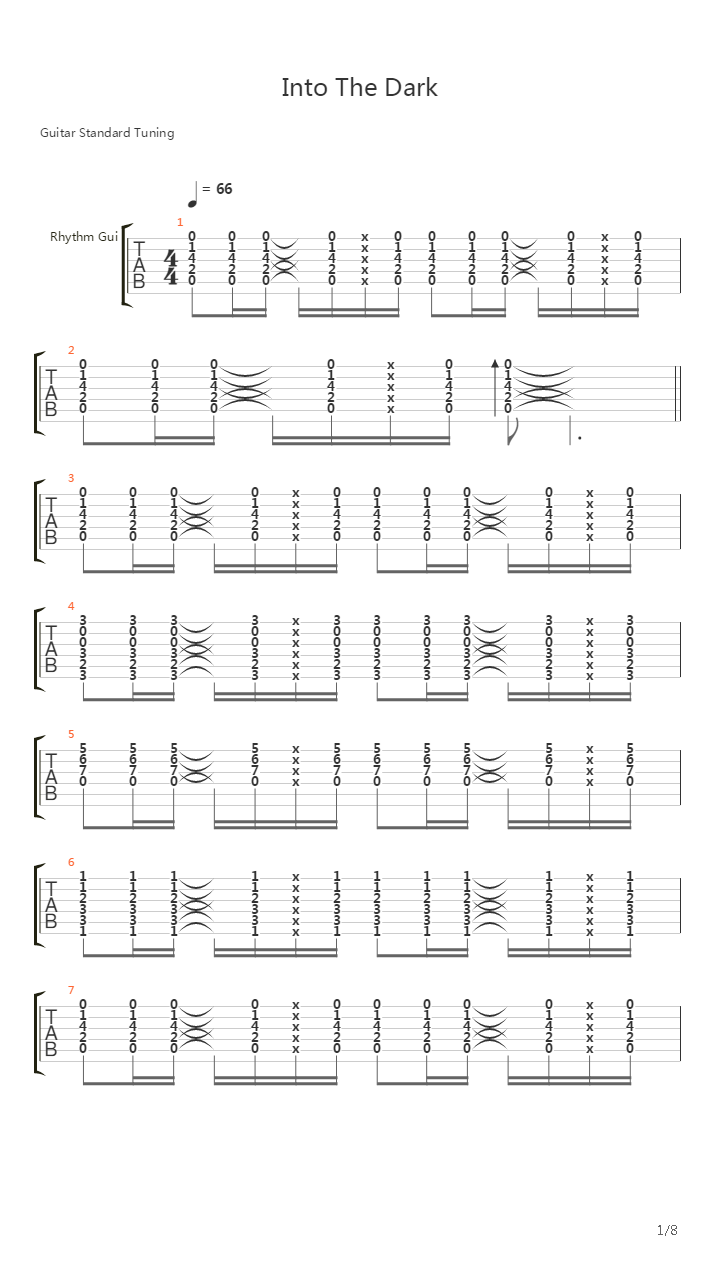 Into The Dark吉他谱
