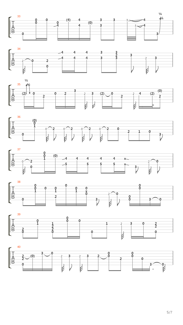 Hear My Train A Comin' (Acoustic)吉他谱