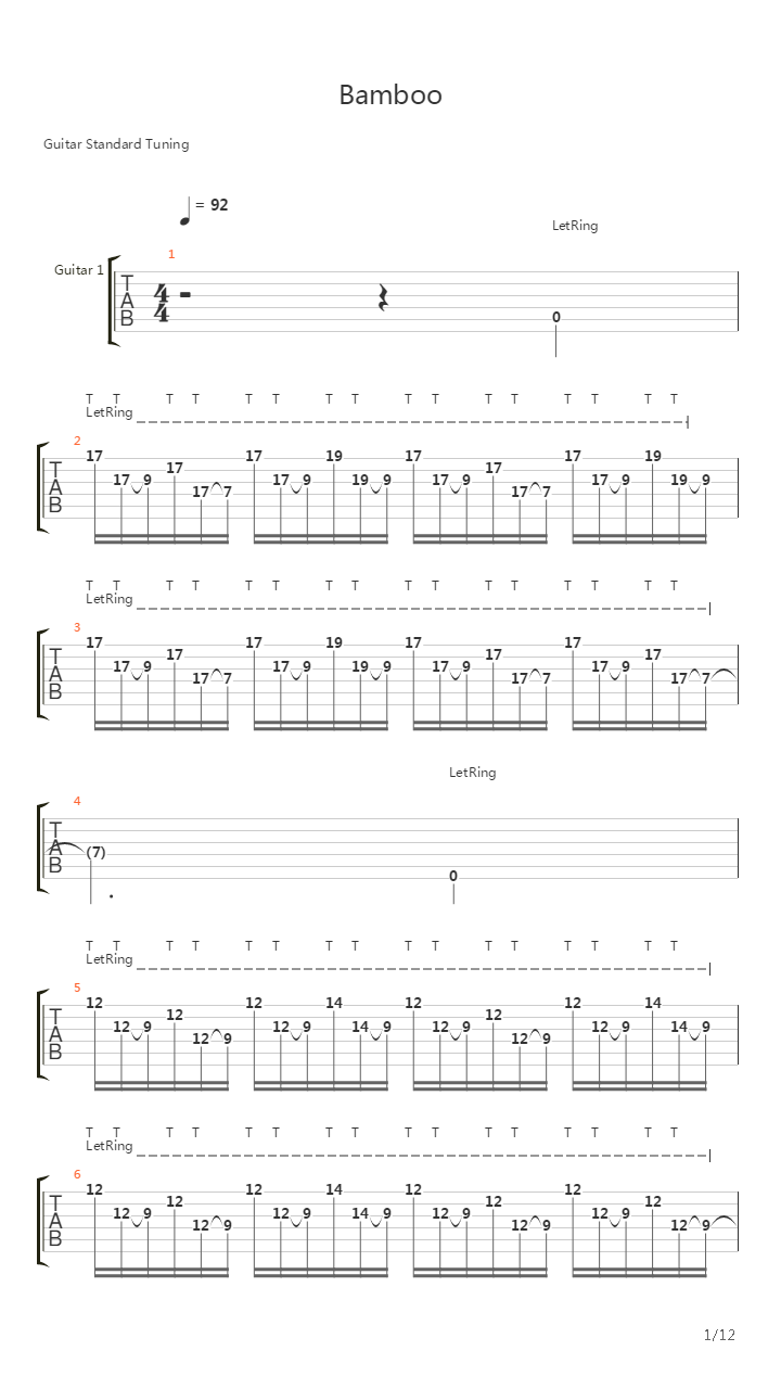 Bamboo吉他谱