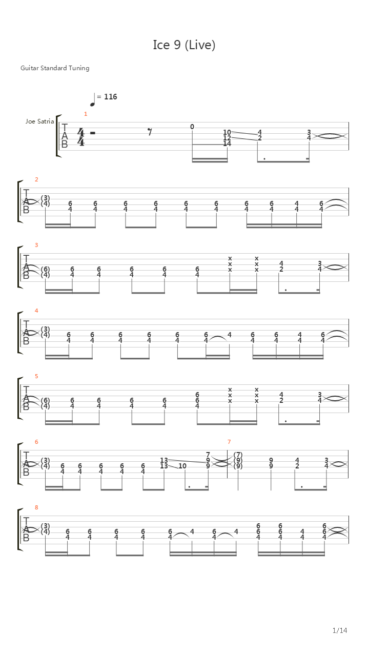 Ice 9 (Live)吉他谱