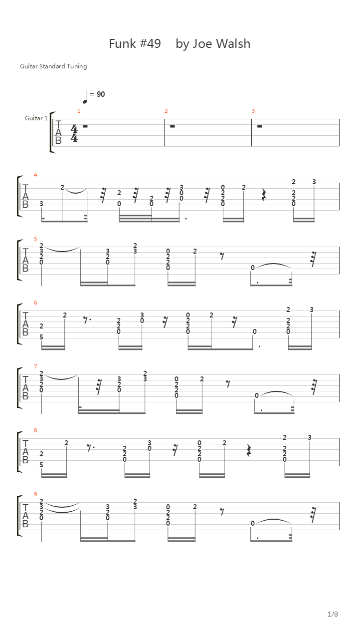 Funk #49吉他谱