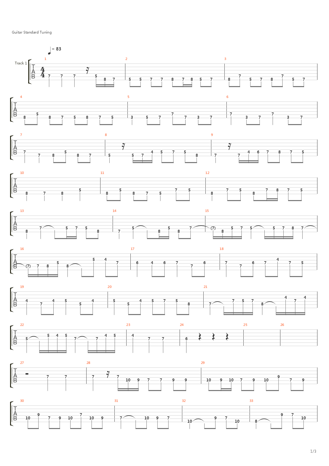 Bwv 958 Fugue A Minor吉他谱