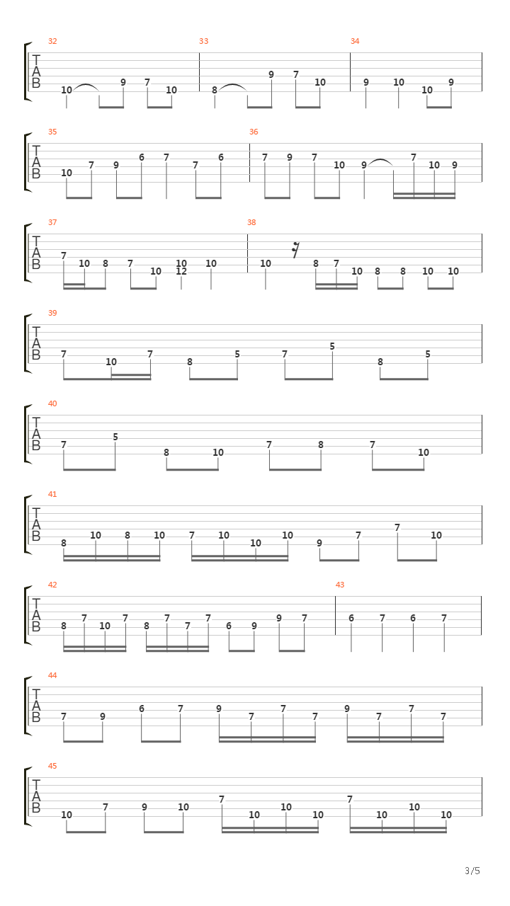 Bwv 958 Fugue A Minor吉他谱