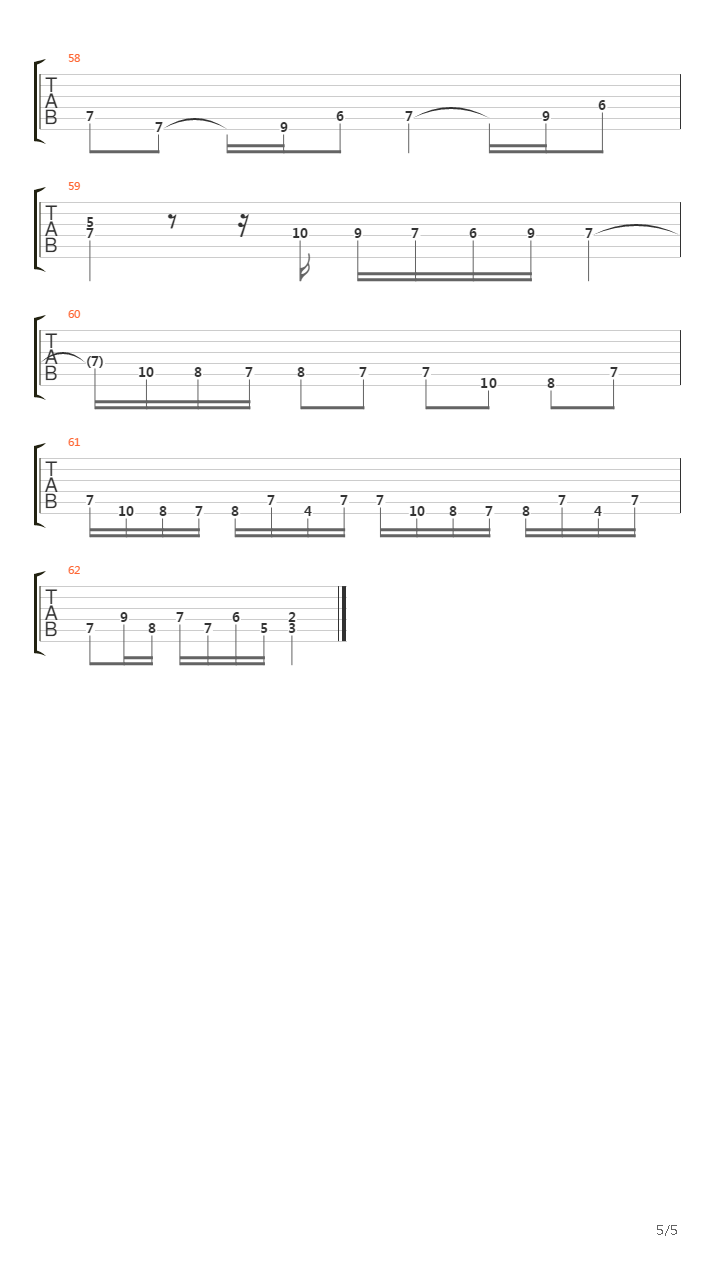 Bwv 958 Fugue A Minor吉他谱